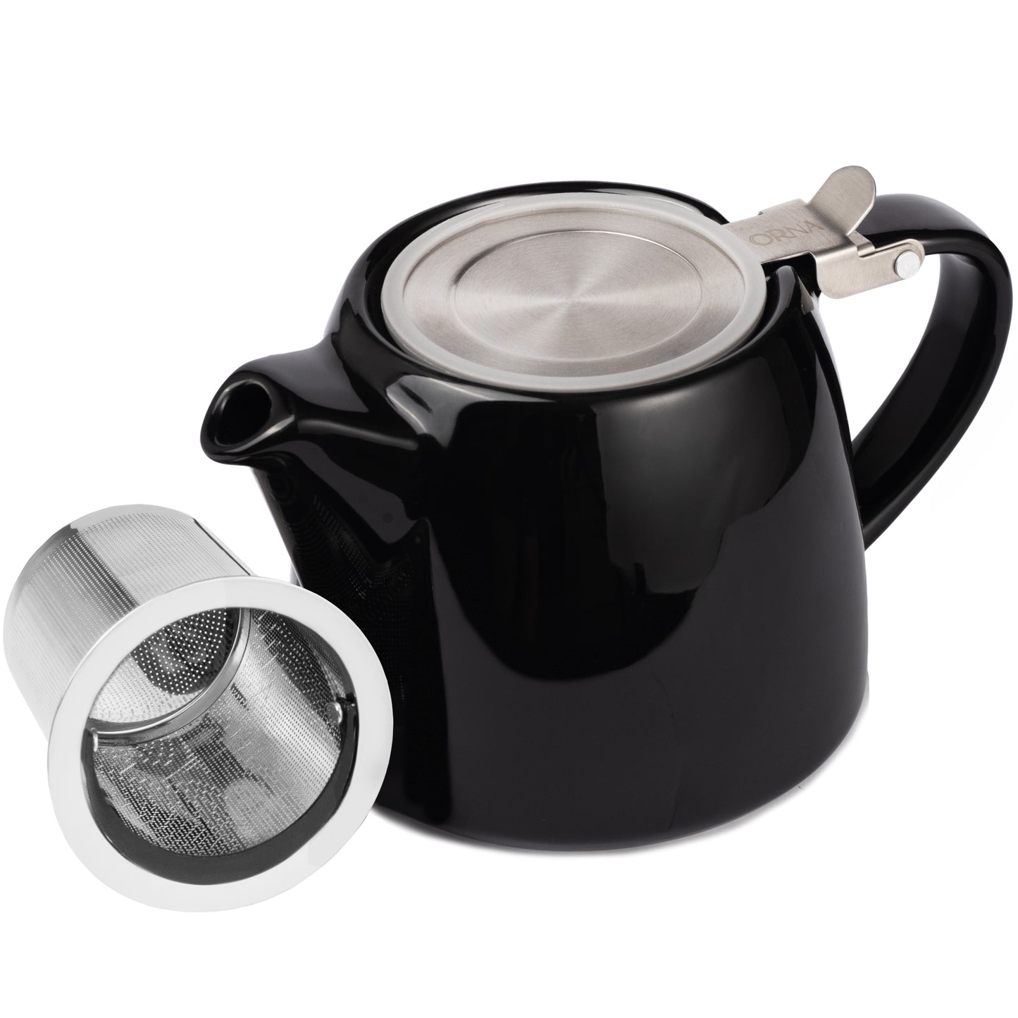 
                  
                    ORNA Ceramic Teapot with Infuser, 550ml — Black
                  
                