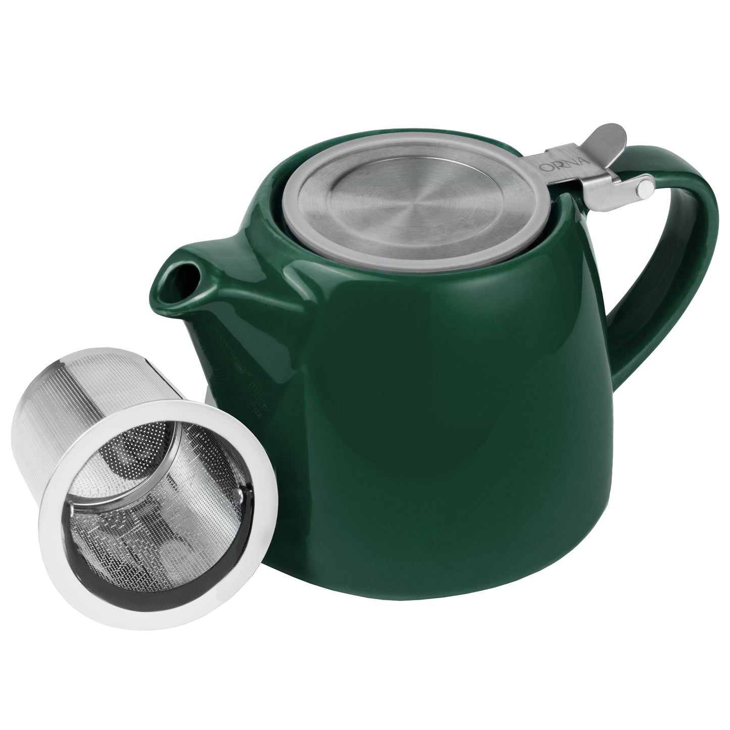 
                  
                    ORNA Ceramic Teapot with Infuser, 550ml — Forest Green
                  
                