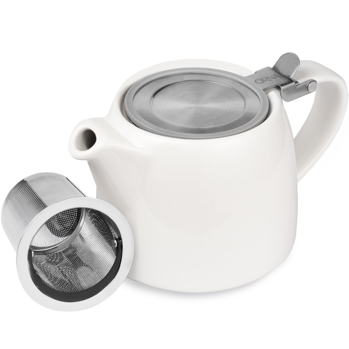 
                  
                    ORNA Ceramic Teapot with Infuser, 550ml — White
                  
                